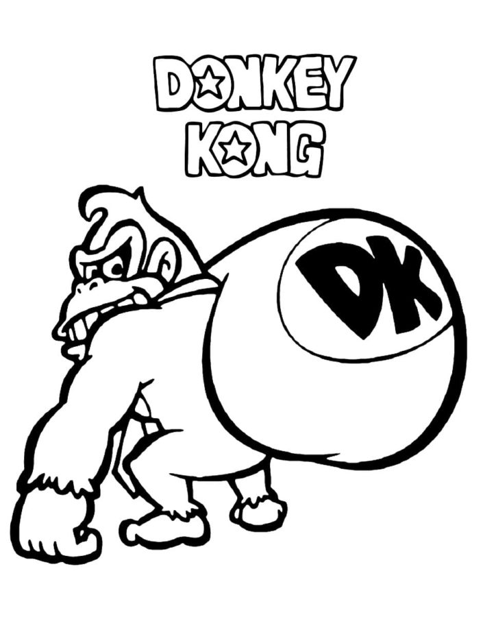 Donkey Kong para colorear 13