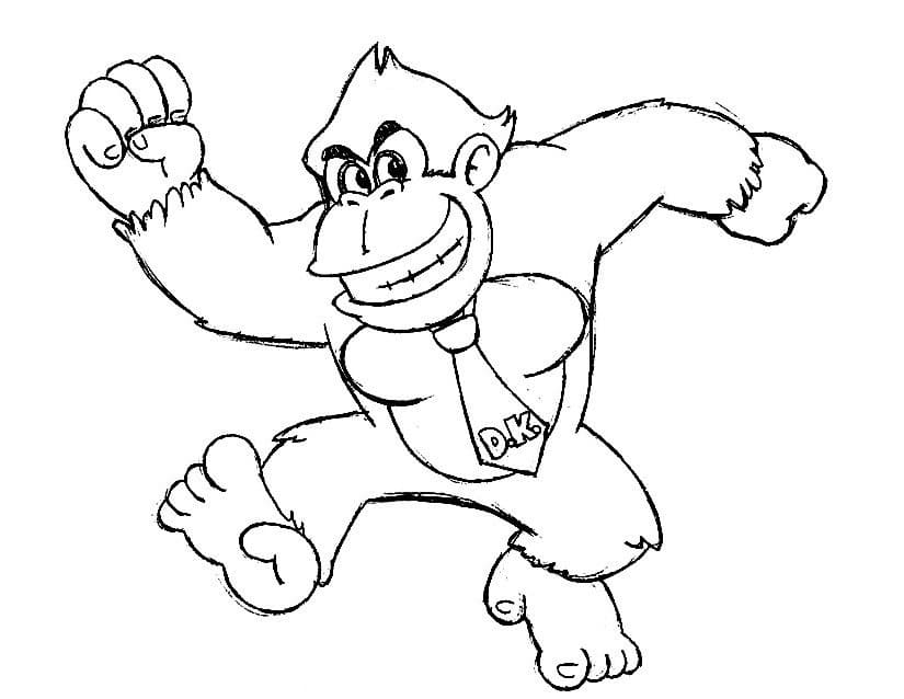 Donkey Kong para colorear 14
