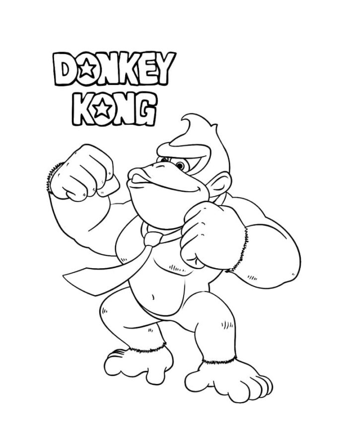 Donkey Kong para colorear 29