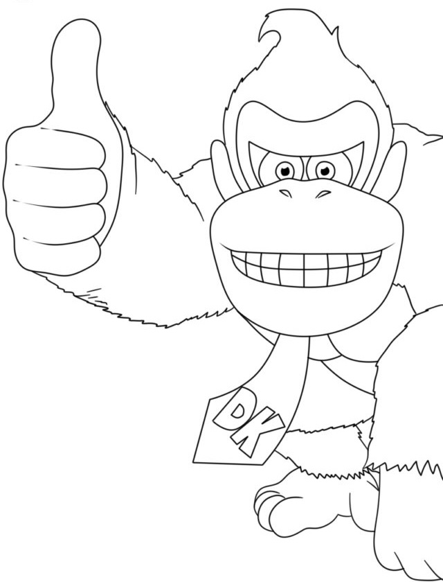 Donkey Kong para colorear 45