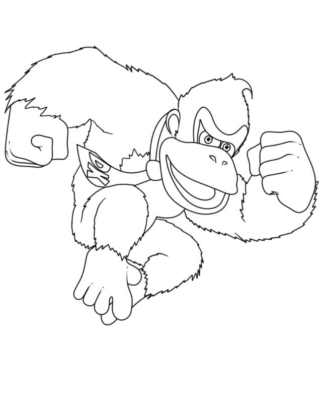 Donkey Kong para colorear 47