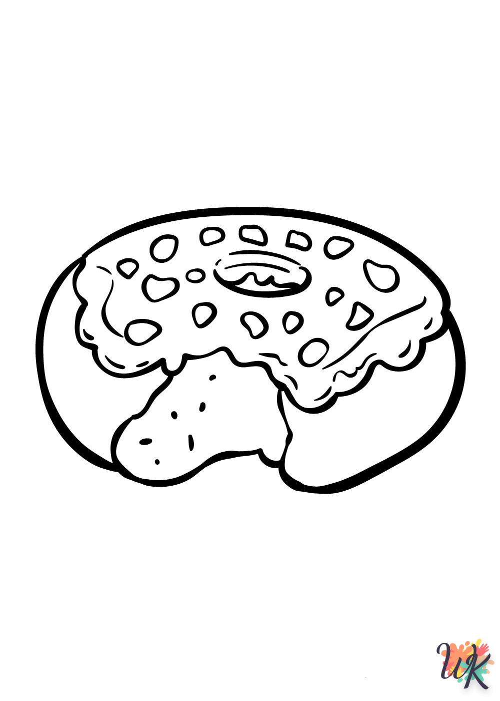 Dibujos para Colorear Donut 11
