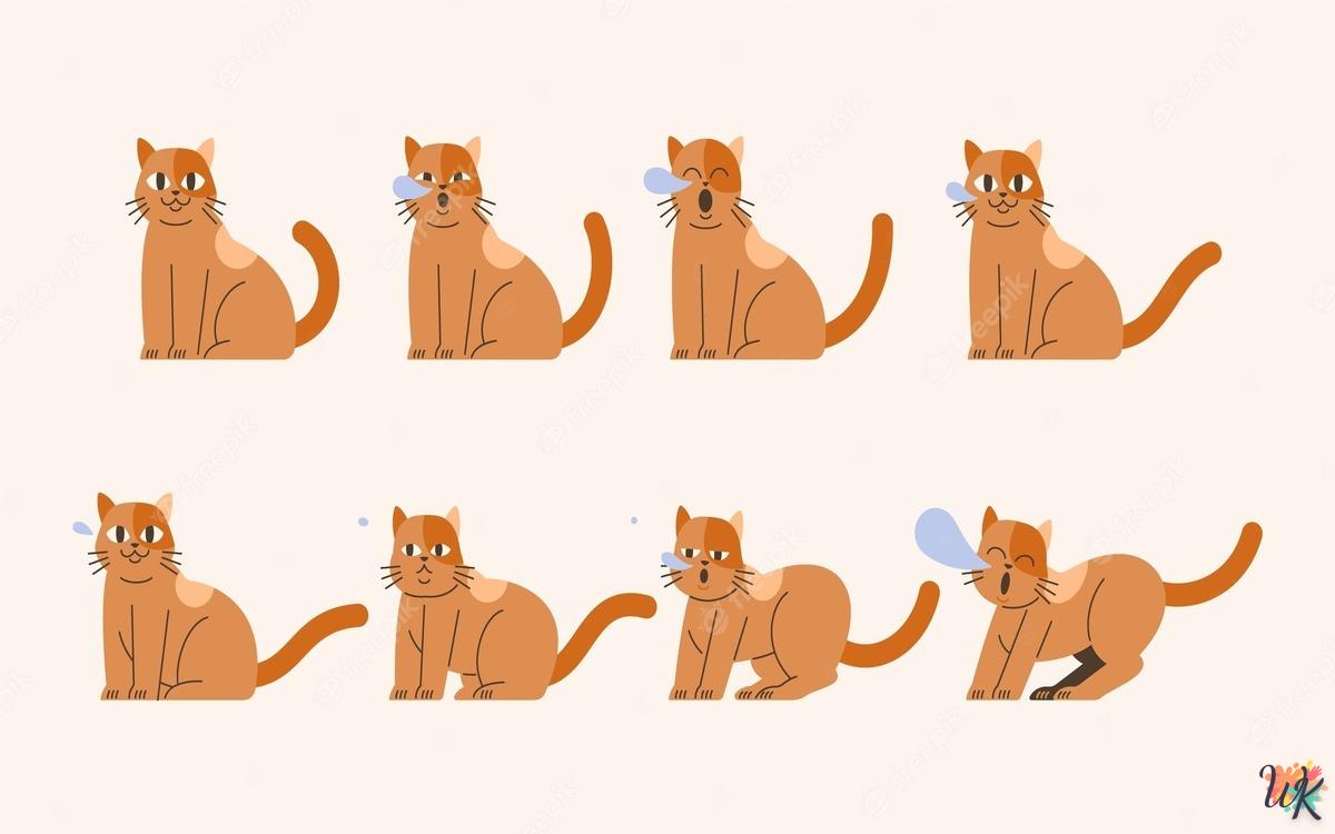 105 Dibujos Para Colorear Gatos
