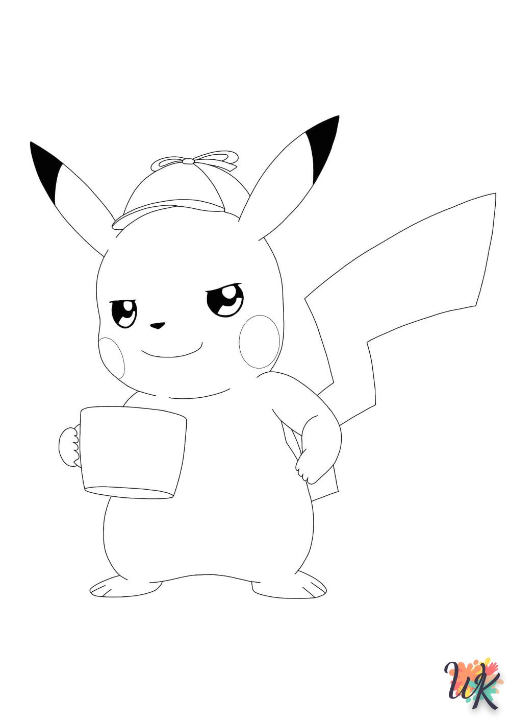 Dibujos para Colorear Pikachu 26