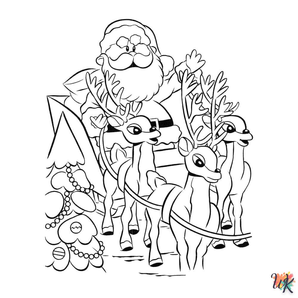 Dibujos para Colorear Papa Noel 102