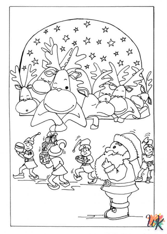 Dibujos para Colorear Papa Noel 112