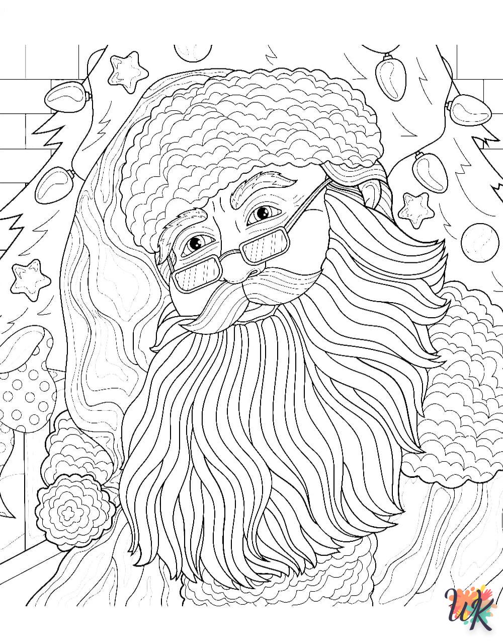 Dibujos para Colorear Papa Noel 173