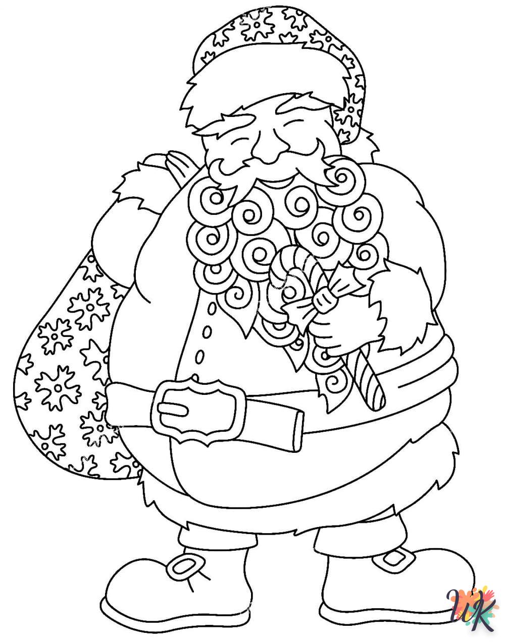 Dibujos para Colorear Papa Noel 20