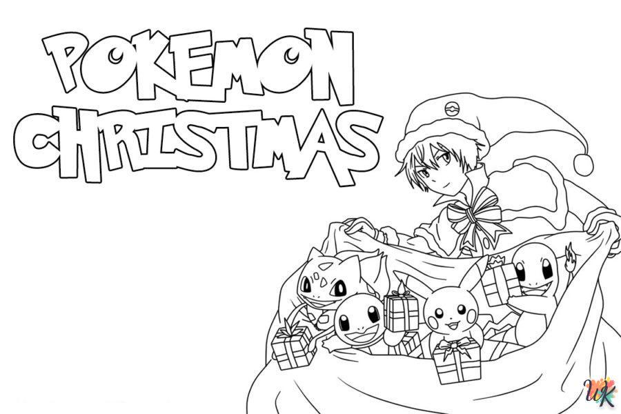 Dibujos para Colorear Pokemon Navidad 11