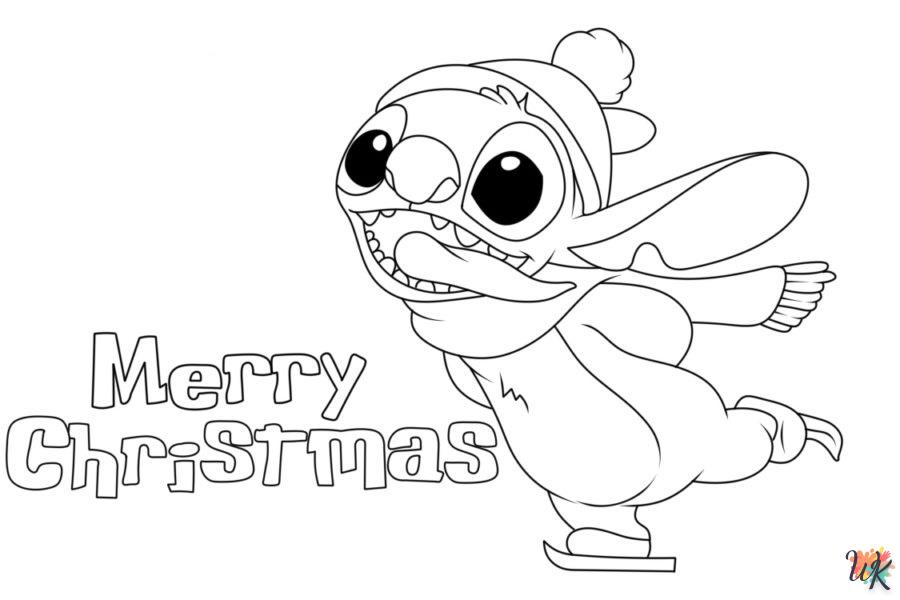 Dibujos para Colorear Stitch Navidad 10