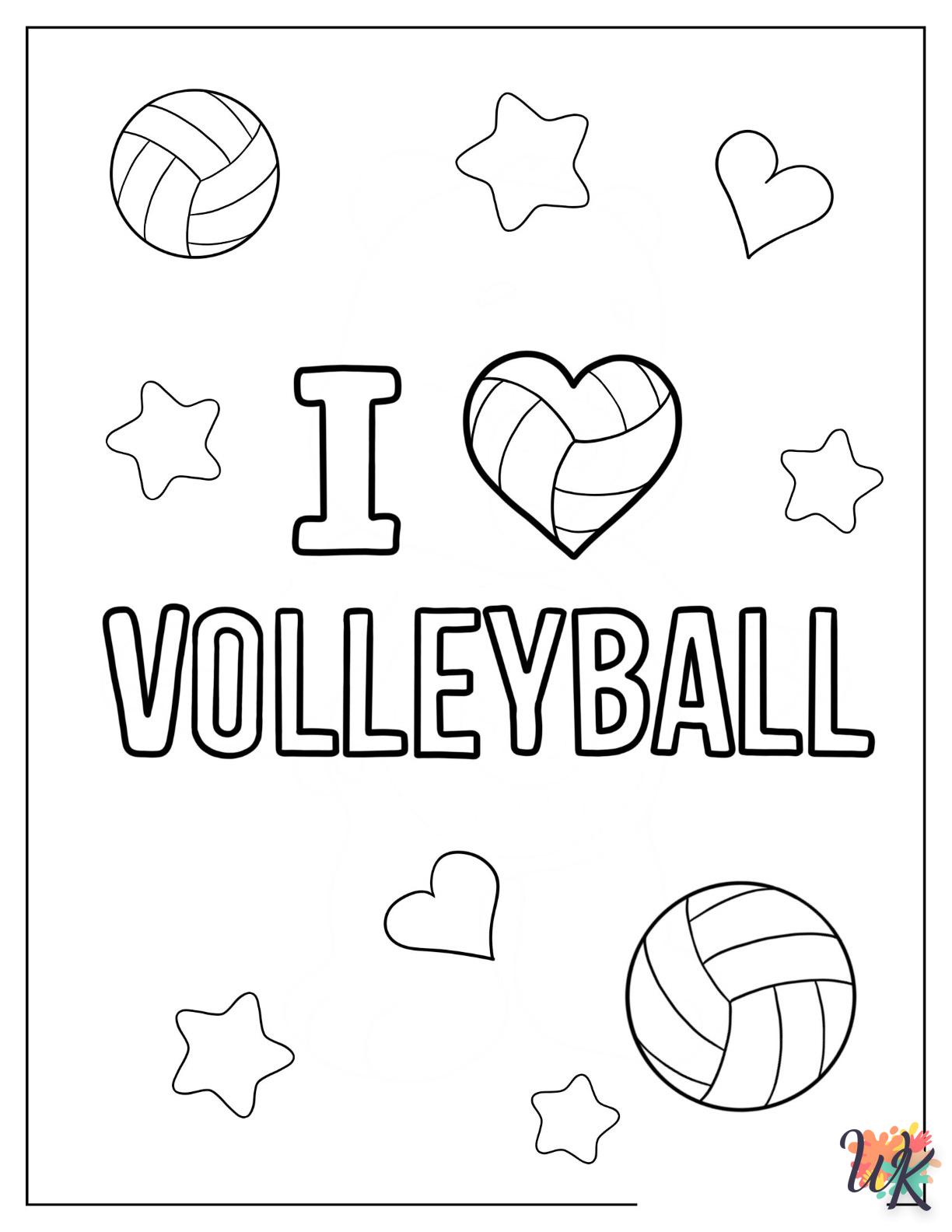 Dibujos para Colorear Volleyball 5