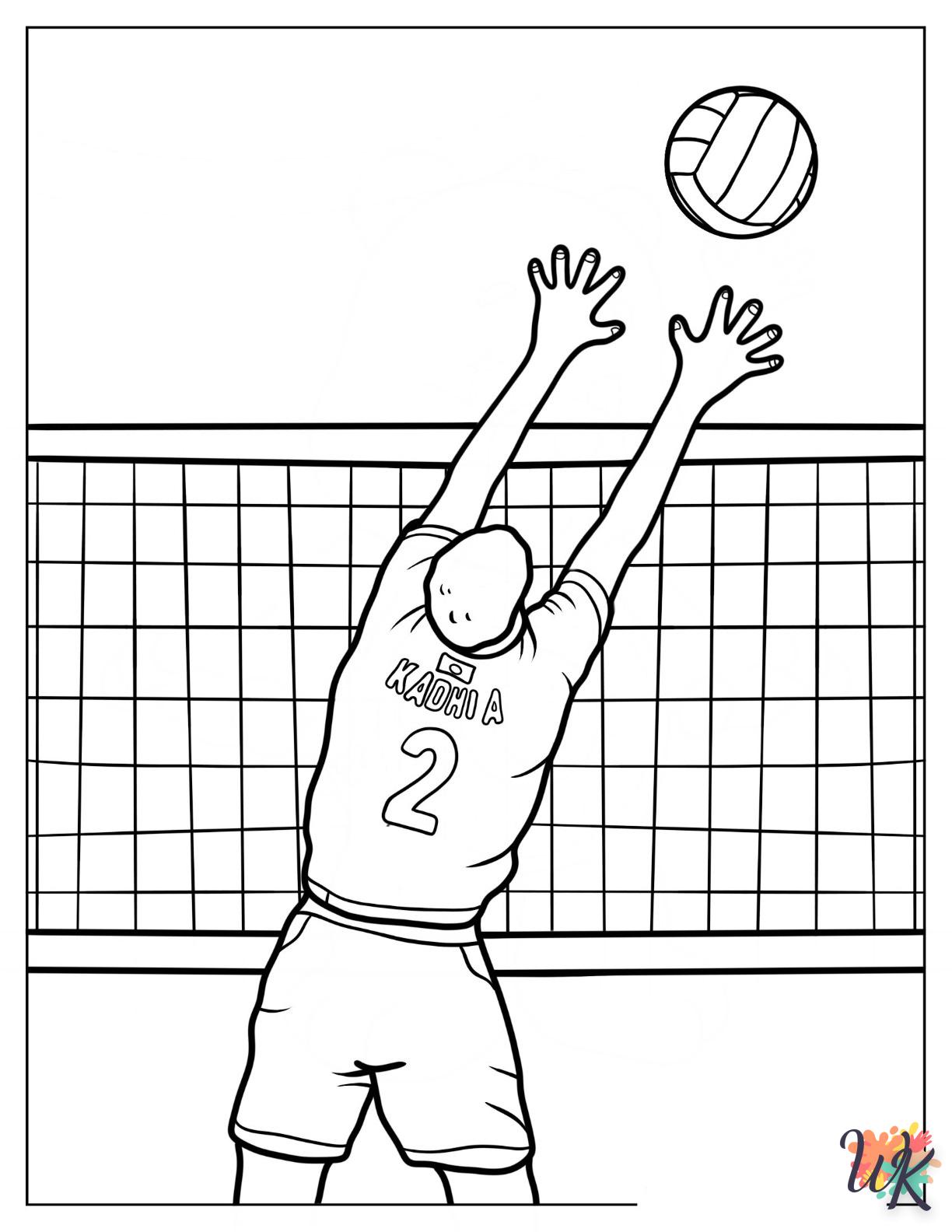 Dibujos para Colorear Volleyball 4