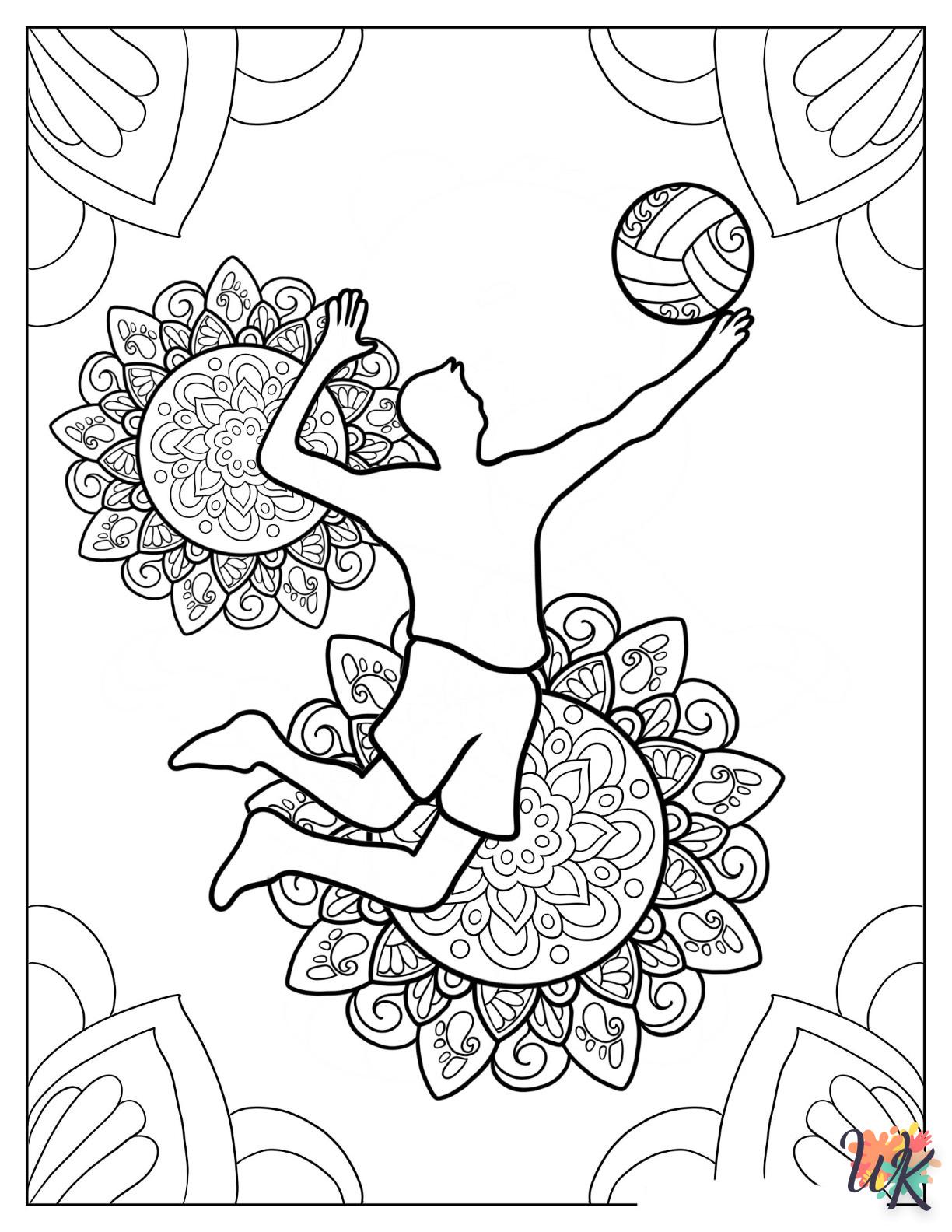 Dibujos para Colorear Volleyball 3