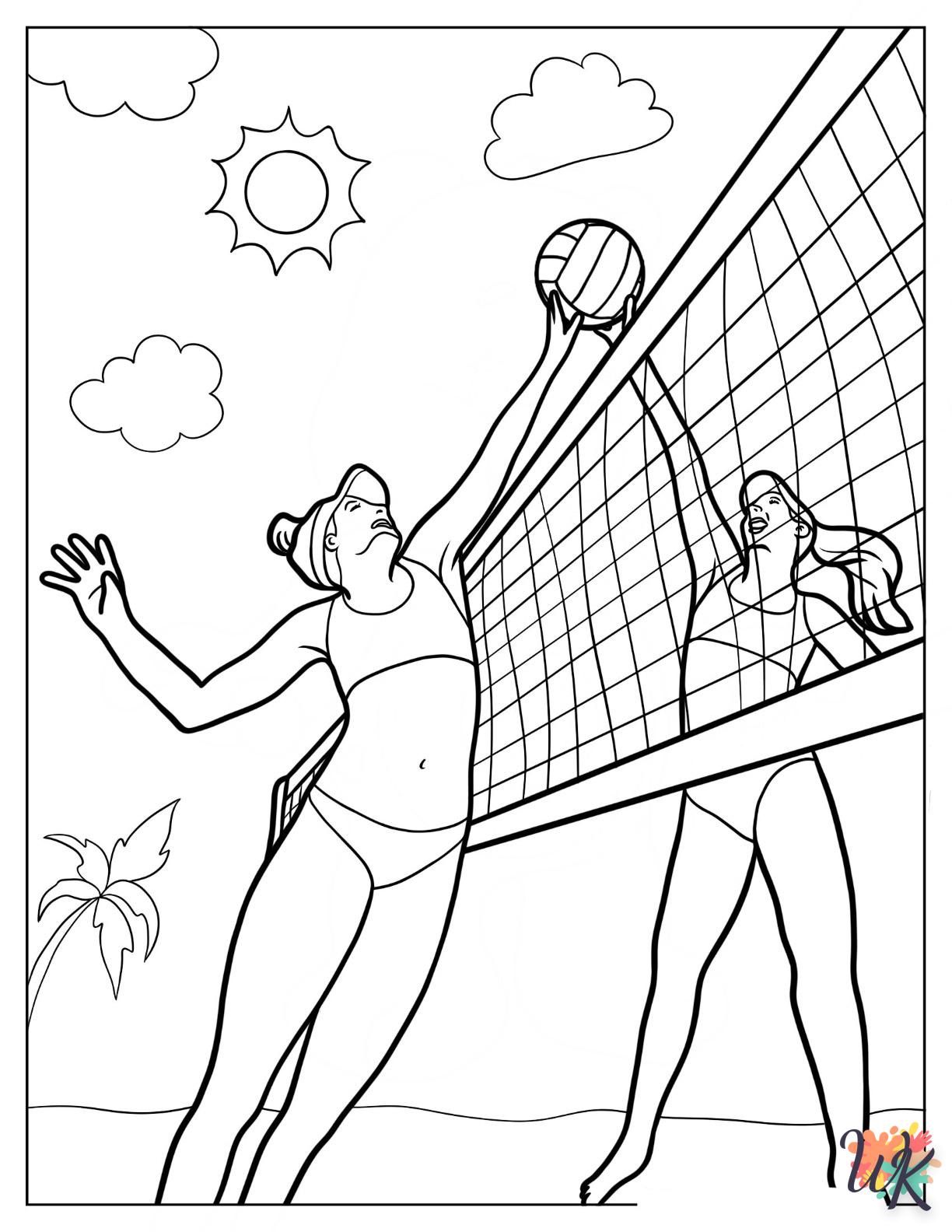 Dibujos para Colorear Volleyball 1