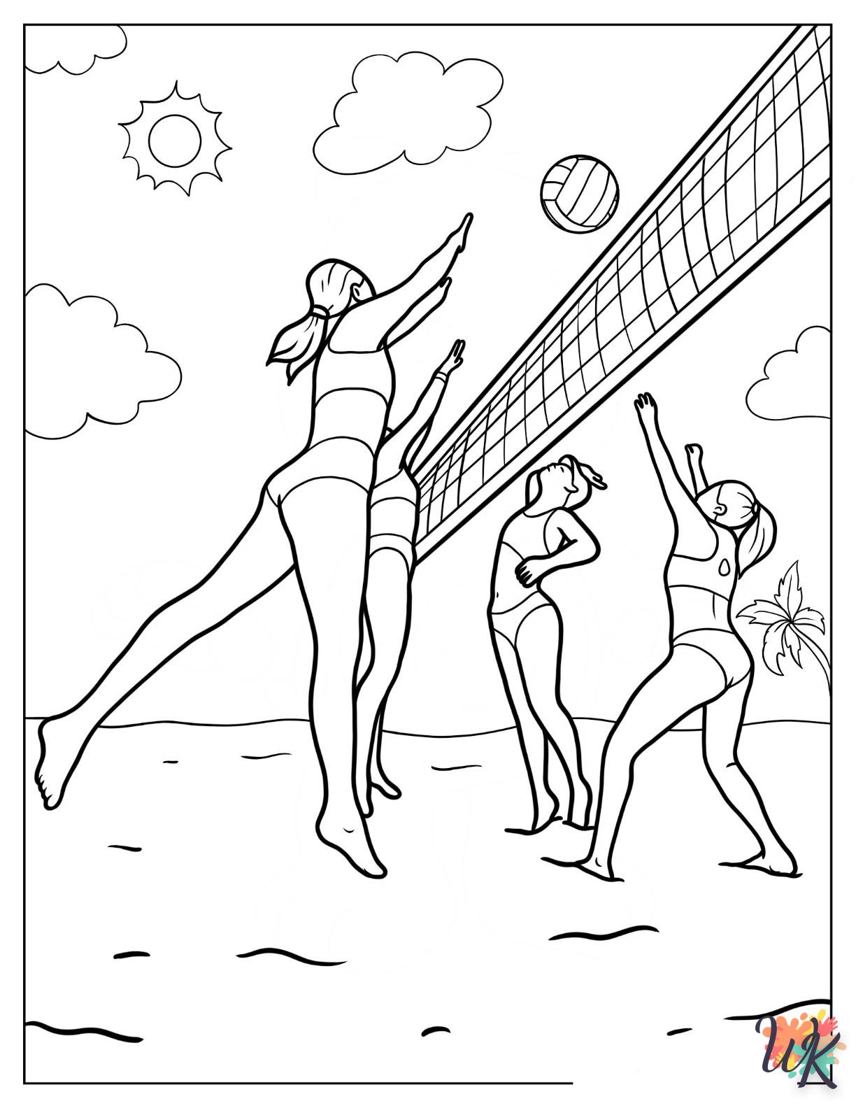 Dibujos para Colorear Volleyball 13