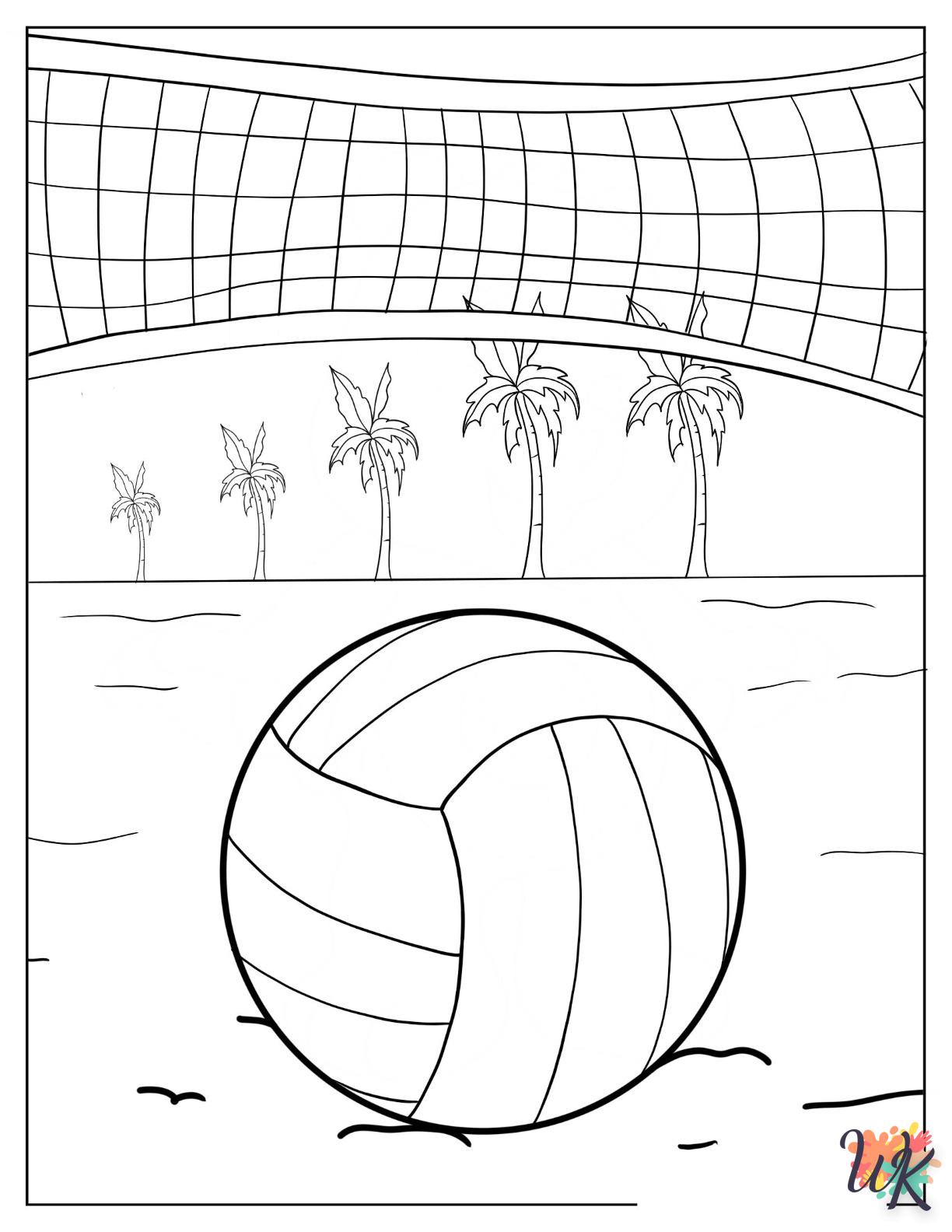 Dibujos para Colorear Volleyball 12