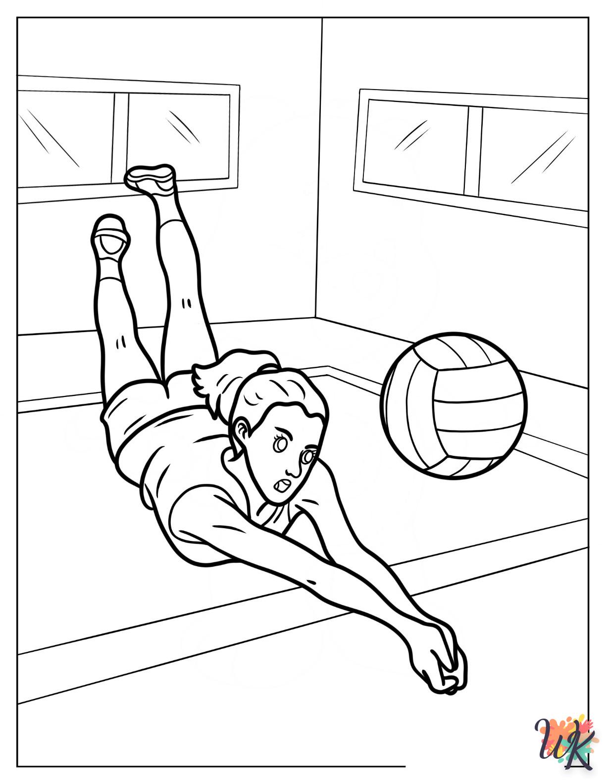 Dibujos para Colorear Volleyball 11