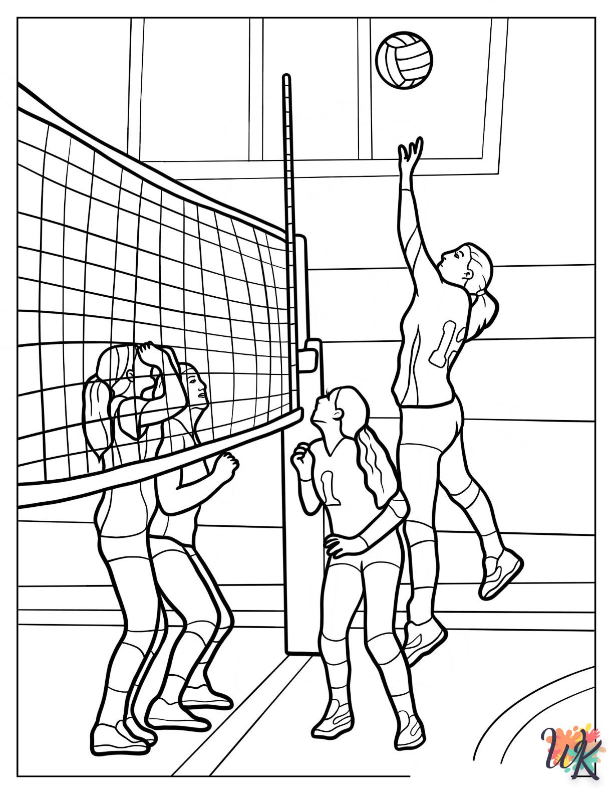 Dibujos para Colorear Volleyball 10