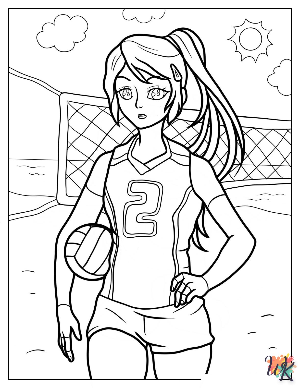Dibujos para Colorear Volleyball 8