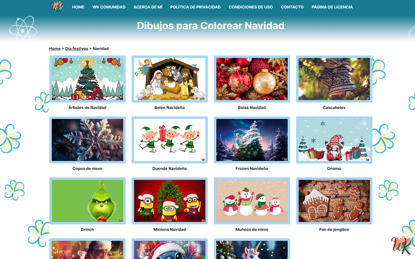 Dibujos navideños para colorear: Personajes clásicos y escenas felices