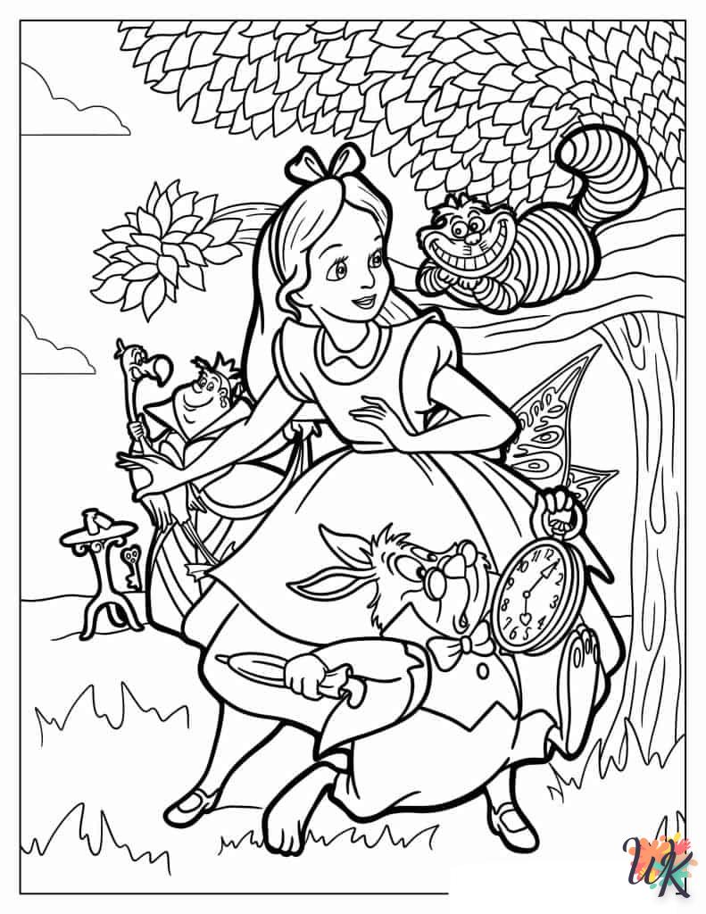 Dibujos para Colorear Alice In Wonderland 20