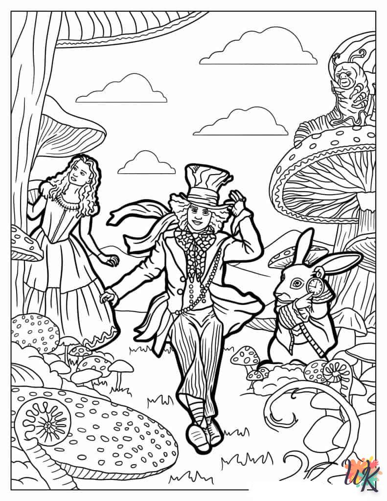 Dibujos para Colorear Alice In Wonderland 12