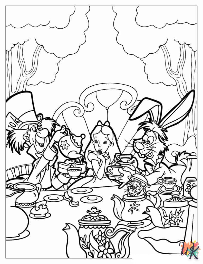 Dibujos para Colorear Alice In Wonderland 9