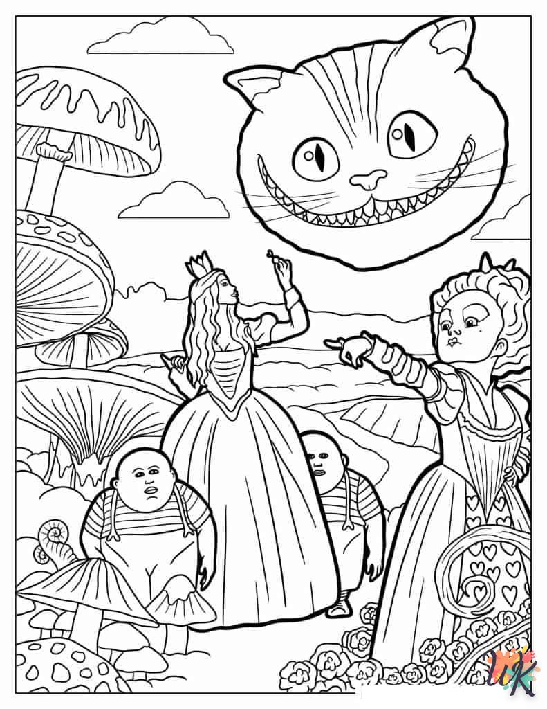 Dibujos para Colorear Alice In Wonderland 8