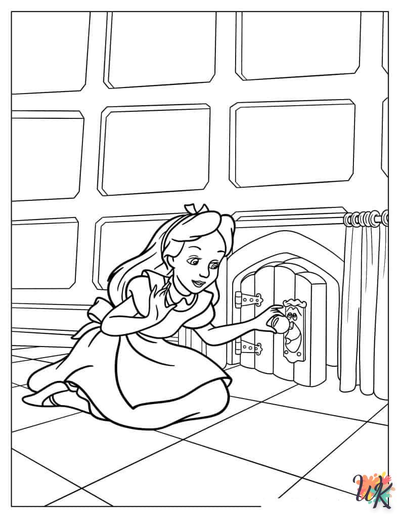 Dibujos para Colorear Alice In Wonderland 7