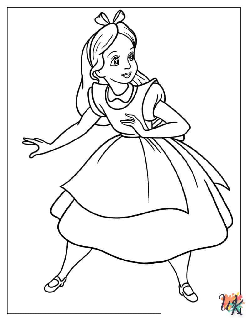 Dibujos para Colorear Alice In Wonderland 5