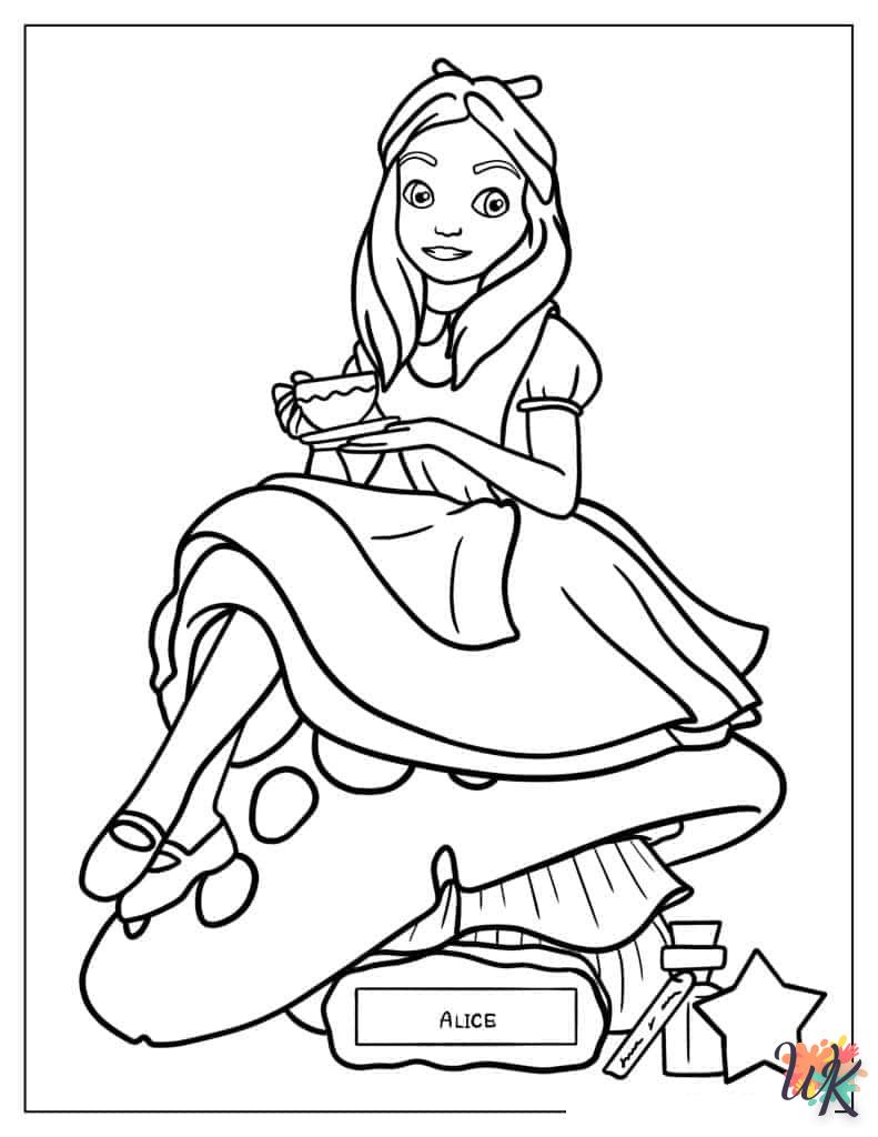 Dibujos para Colorear Alice In Wonderland 4
