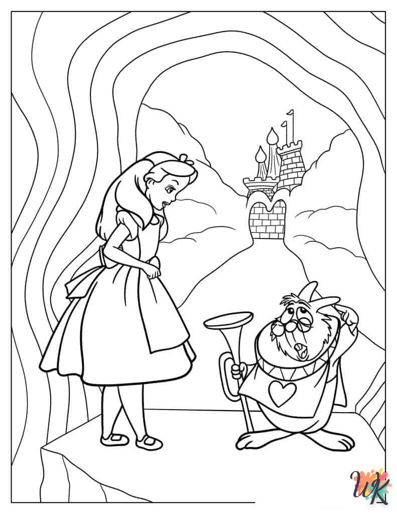 Dibujos para Colorear Alice In Wonderland 3