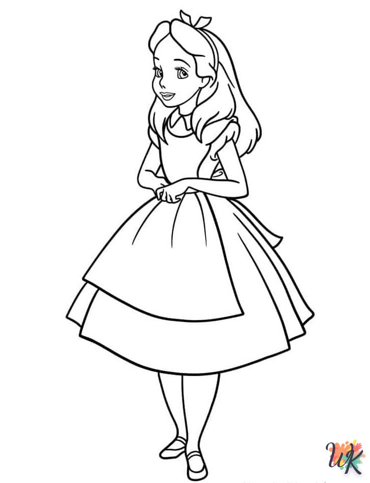 Dibujos para Colorear Alice In Wonderland 14