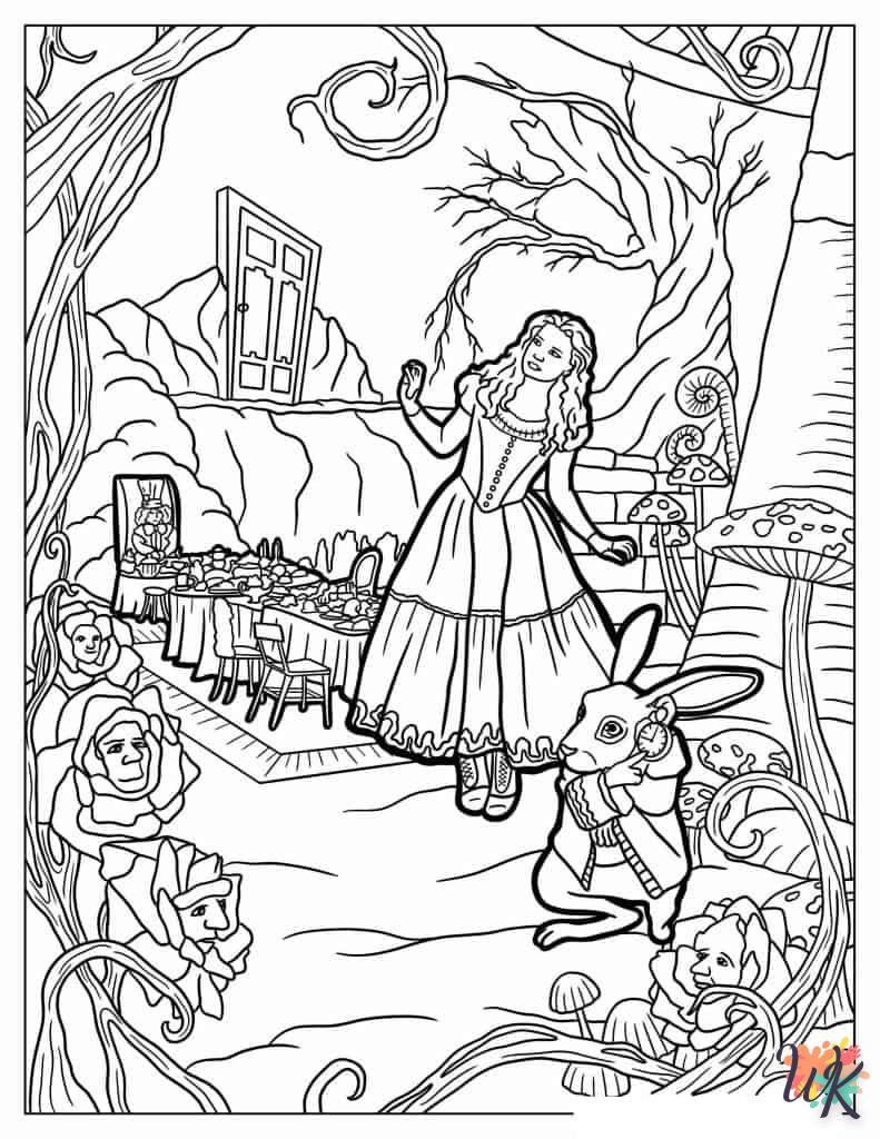 Dibujos para Colorear Alice In Wonderland 13