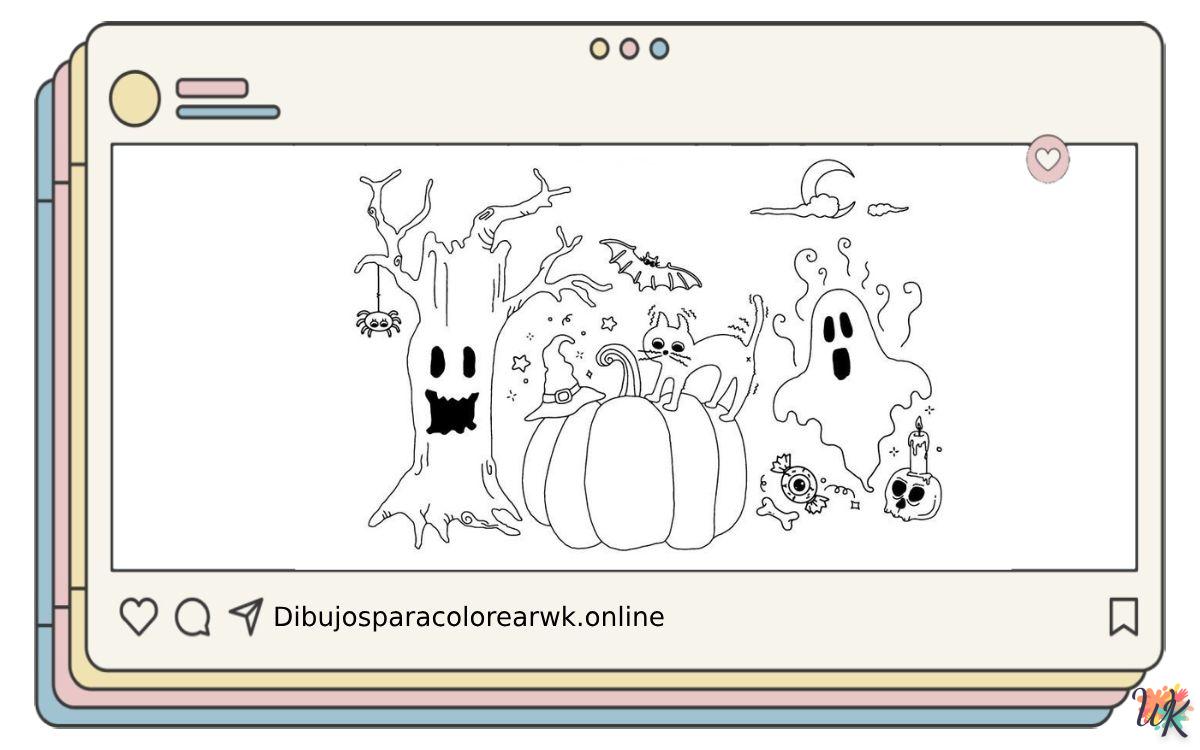25 Dibujos Para Colorear Niños de Halloween