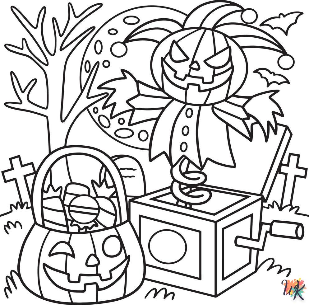Dibujos para Colorear Niños de Halloween 1