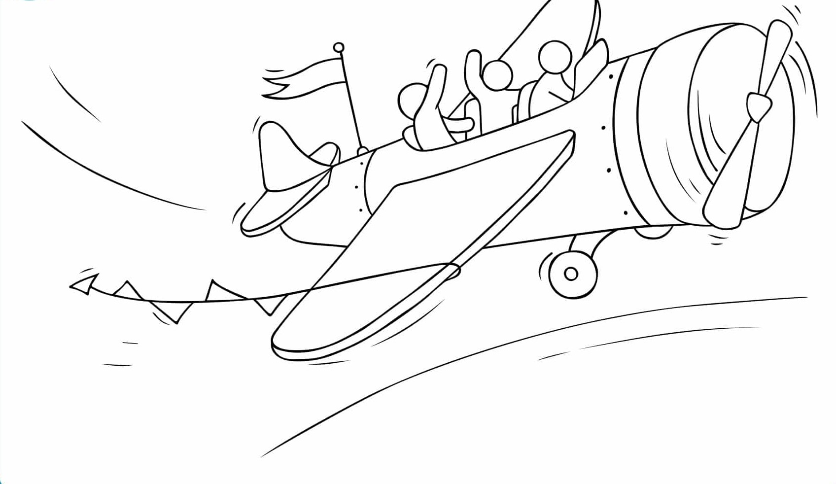 dibujos pilotos aviones para colorear