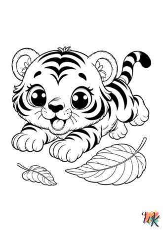 Dibujos para Colorear Tigre 2
