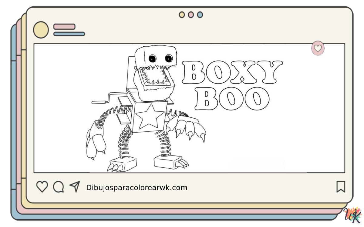20 Dibujos Para Colorear Boxy Boo