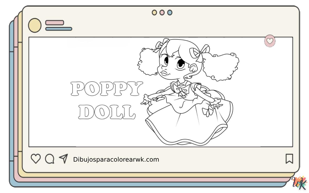 22 Dibujos Para Colorear Poppy Doll