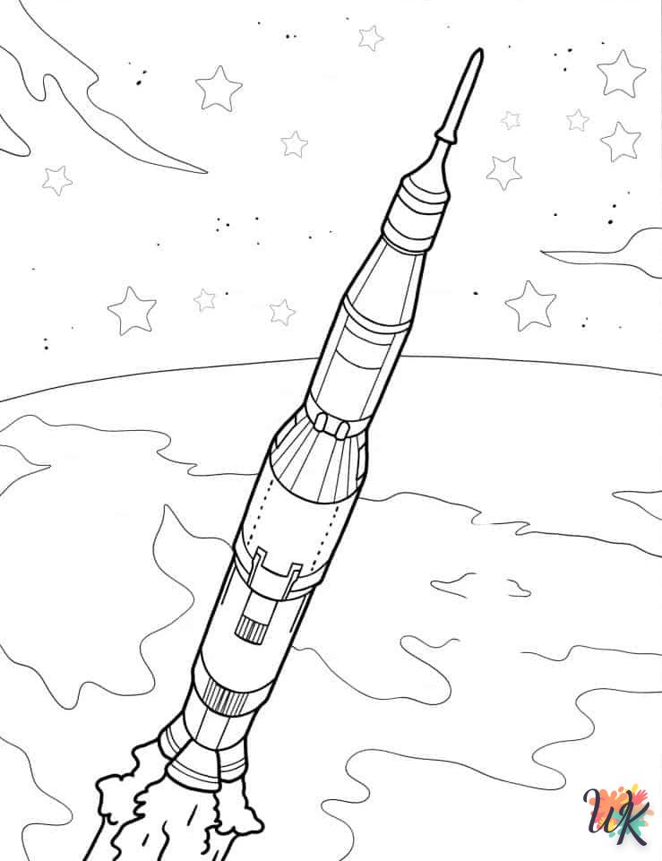 Dibujos para Colorear Cohete 4