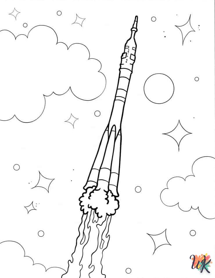 Dibujos para Colorear Cohete 5