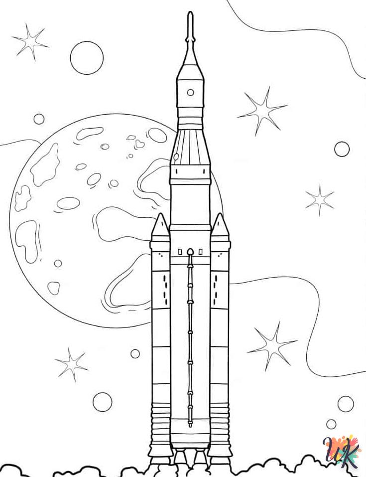 Dibujos para Colorear Cohete 6