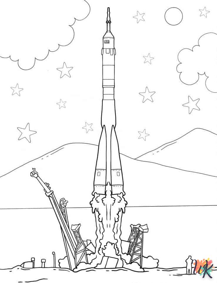 Dibujos para Colorear Cohete 7
