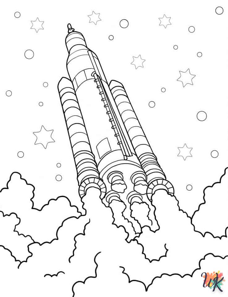 Dibujos para Colorear Cohete 8