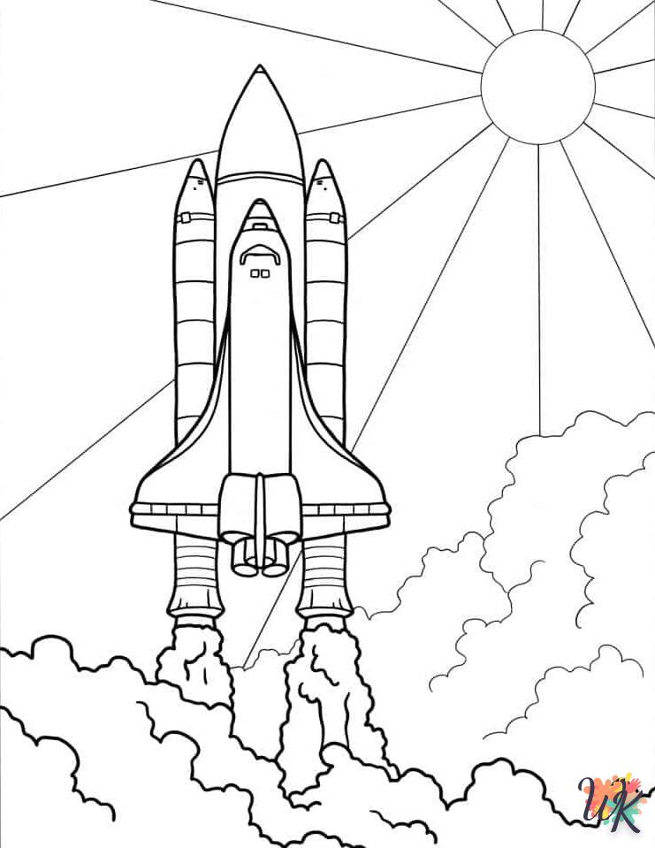 Dibujos para Colorear Cohete 9