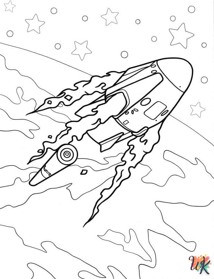 Dibujos para Colorear Cohete 10
