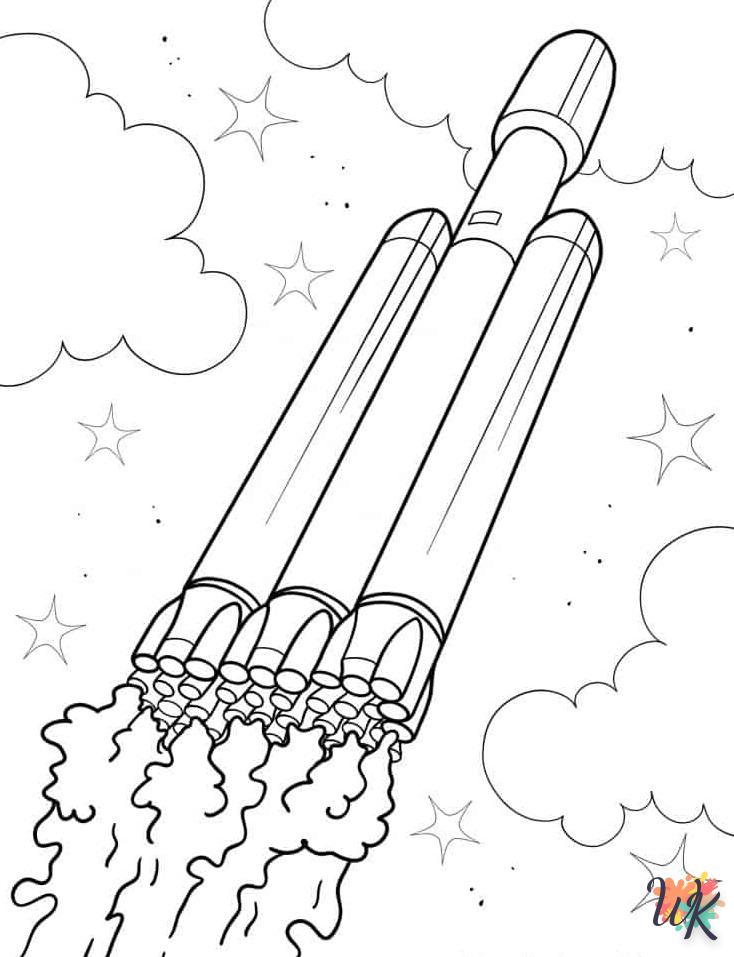 Dibujos para Colorear Cohete 11