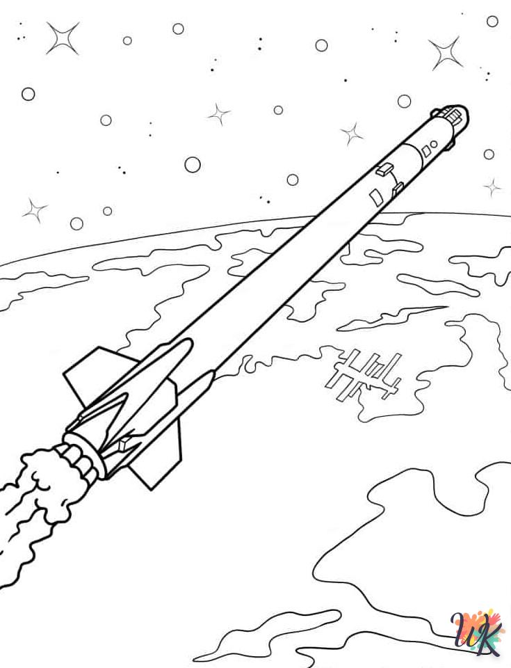Dibujos para Colorear Cohete 15