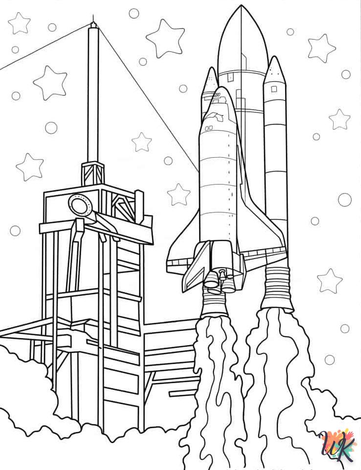 Dibujos para Colorear Cohete 18